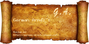 German Arnót névjegykártya