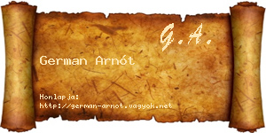 German Arnót névjegykártya